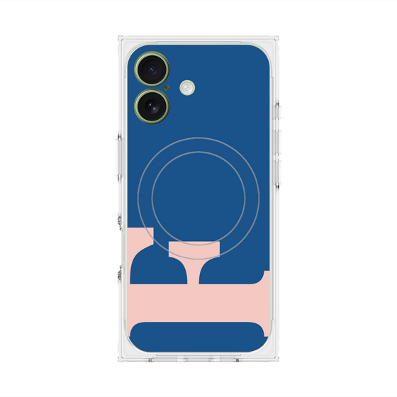 プレミアムスクエアケース with MagSafe［ オリジナル - initial color - F navy ］