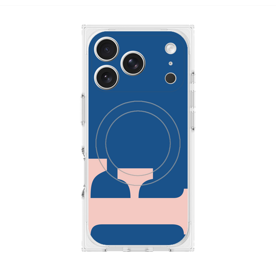 プレミアムスクエアケース with MagSafe［ オリジナル - initial color - F navy ］