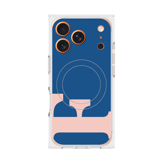 プレミアムスクエアケース with MagSafe［ オリジナル - initial color - F navy ］