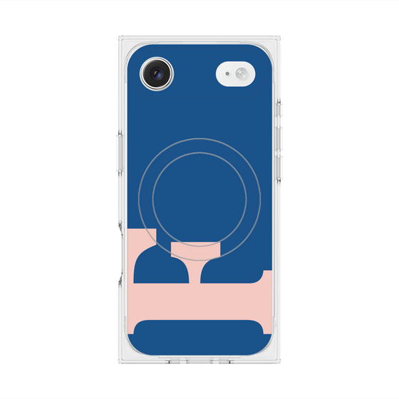 プレミアムスクエアケース with MagSafe［ オリジナル - initial color - F navy ］