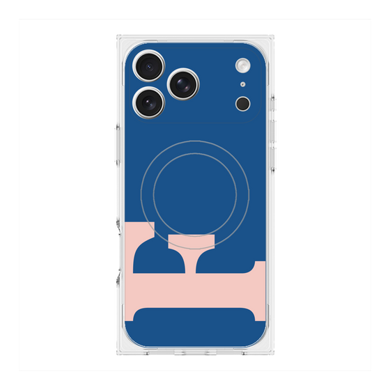 プレミアムスクエアケース with MagSafe［ オリジナル - initial color - F navy ］