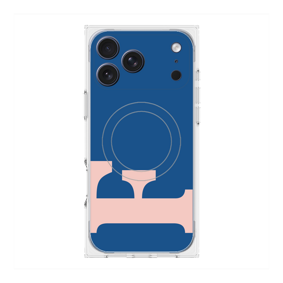 プレミアムスクエアケース with MagSafe［ オリジナル - initial color - F navy ］