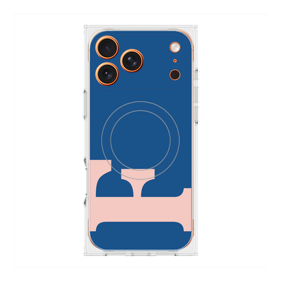 プレミアムスクエアケース with MagSafe［ オリジナル - initial color - F navy ］