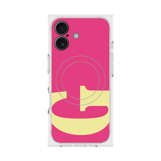 プレミアムスクエアケース with MagSafe［ オリジナル - initial color - G pink ］