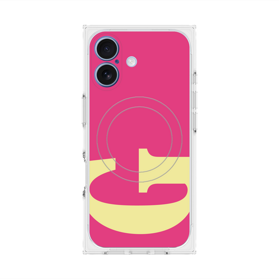 プレミアムスクエアケース with MagSafe［ オリジナル - initial color - G pink ］