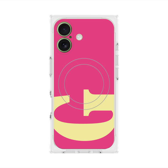 プレミアムスクエアケース with MagSafe［ オリジナル - initial color - G pink ］