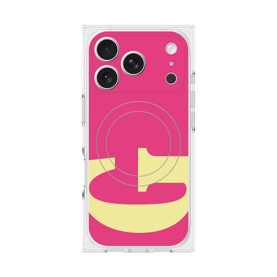プレミアムスクエアケース with MagSafe［ オリジナル - initial color - G pink ］