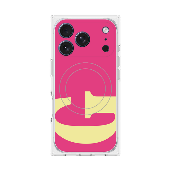 プレミアムスクエアケース with MagSafe［ オリジナル - initial color - G pink ］