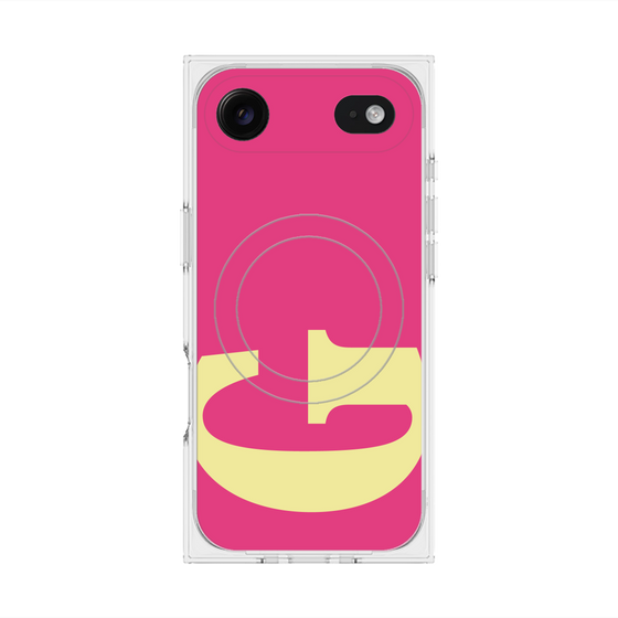 プレミアムスクエアケース with MagSafe［ オリジナル - initial color - G pink ］