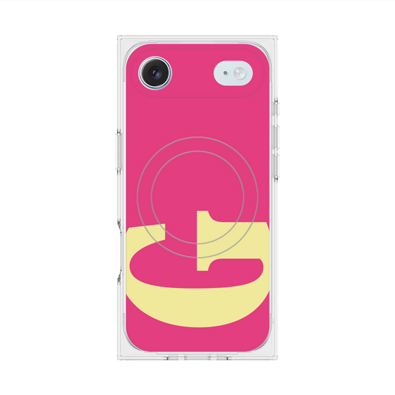 プレミアムスクエアケース with MagSafe［ オリジナル - initial color - G pink ］