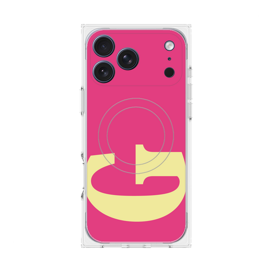 プレミアムスクエアケース with MagSafe［ オリジナル - initial color - G pink ］
