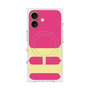 プレミアムスクエアケース with MagSafe［ オリジナル - initial color - H pink ］