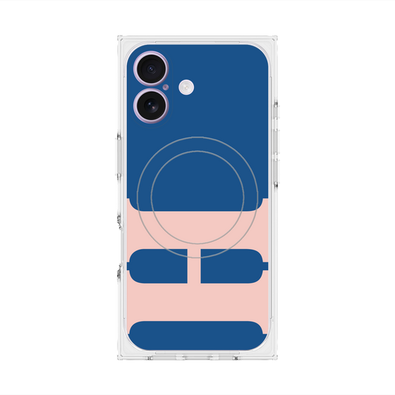 プレミアムスクエアケース with MagSafe［ オリジナル - initial color - H navy ］