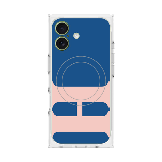 プレミアムスクエアケース with MagSafe［ オリジナル - initial color - H navy ］
