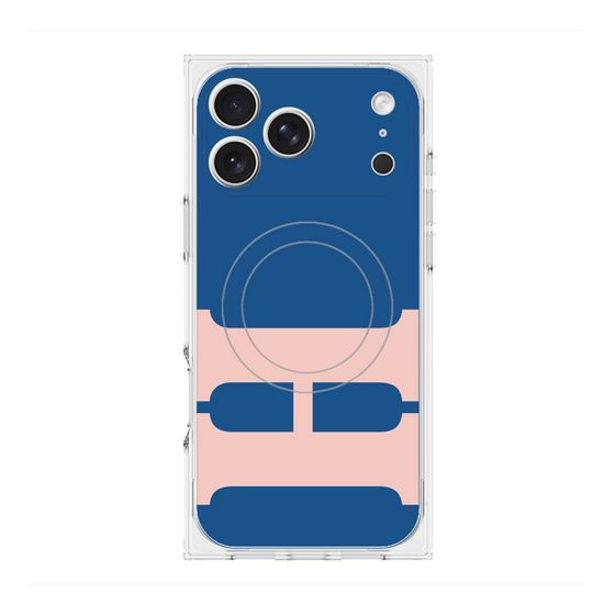 プレミアムスクエアケース with MagSafe［ オリジナル - initial color - H navy ］