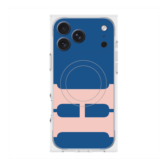 プレミアムスクエアケース with MagSafe［ オリジナル - initial color - H navy ］