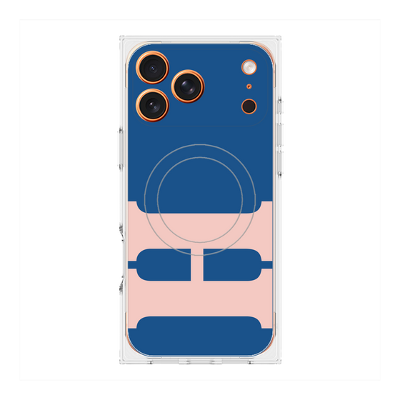 プレミアムスクエアケース with MagSafe［ オリジナル - initial color - H navy ］