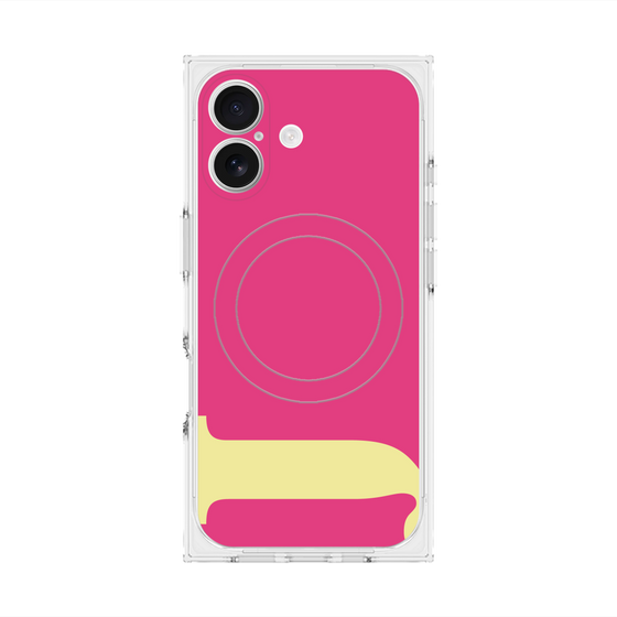 プレミアムスクエアケース with MagSafe［ オリジナル - initial color - J pink ］