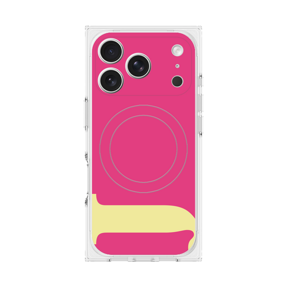 プレミアムスクエアケース with MagSafe［ オリジナル - initial color - J pink ］