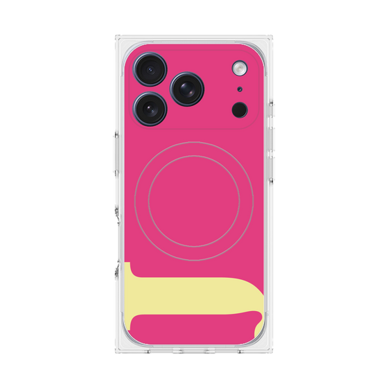 プレミアムスクエアケース with MagSafe［ オリジナル - initial color - J pink ］