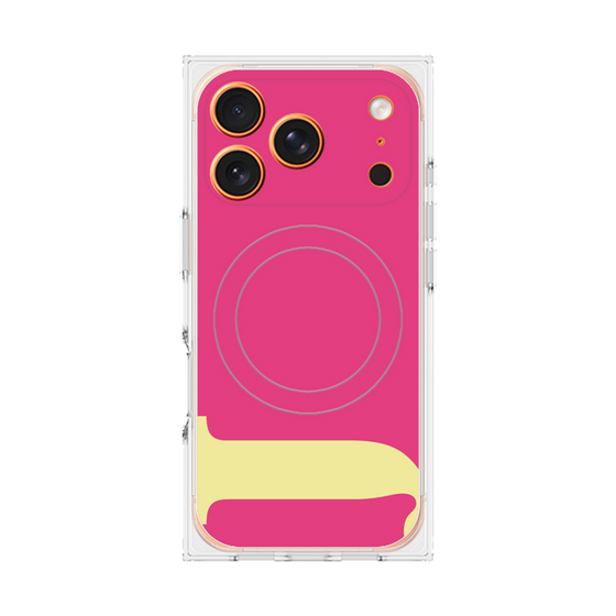 プレミアムスクエアケース with MagSafe［ オリジナル - initial color - J pink ］