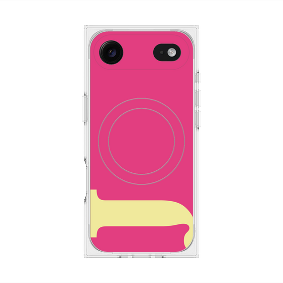 プレミアムスクエアケース with MagSafe［ オリジナル - initial color - J pink ］