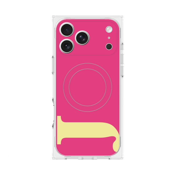 プレミアムスクエアケース with MagSafe［ オリジナル - initial color - J pink ］