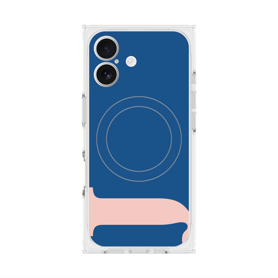 プレミアムスクエアケース with MagSafe［ オリジナル - initial color - J navy ］