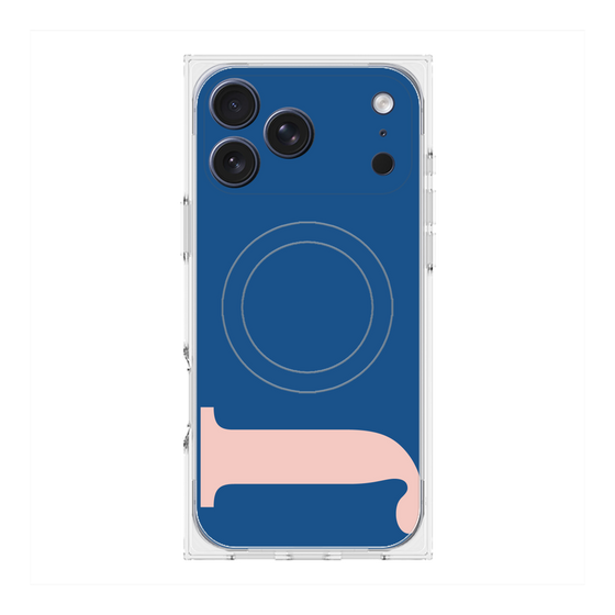 プレミアムスクエアケース with MagSafe［ オリジナル - initial color - J navy ］