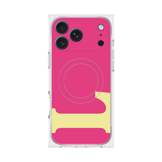 プレミアムスクエアケース with MagSafe［ オリジナル - initial color - L pink ］