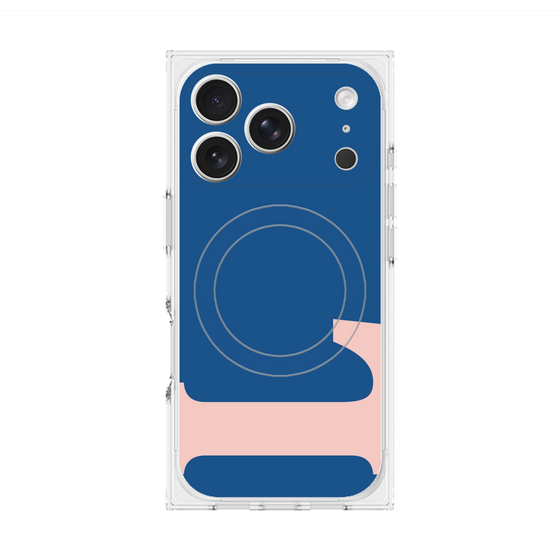 プレミアムスクエアケース with MagSafe［ オリジナル - initial color - L navy ］