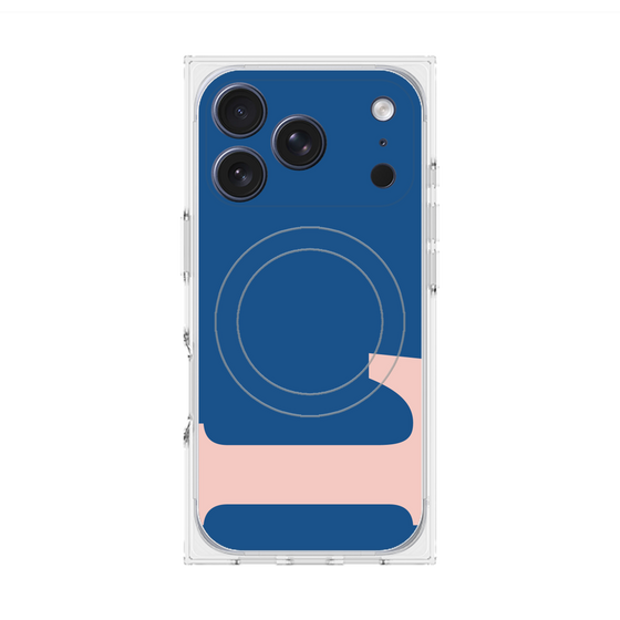 プレミアムスクエアケース with MagSafe［ オリジナル - initial color - L navy ］