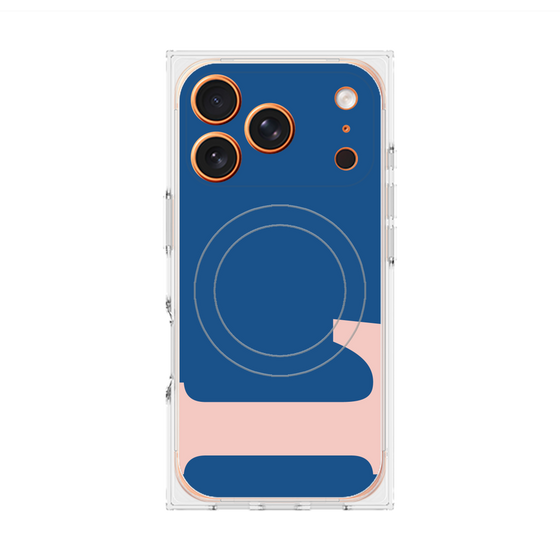 プレミアムスクエアケース with MagSafe［ オリジナル - initial color - L navy ］