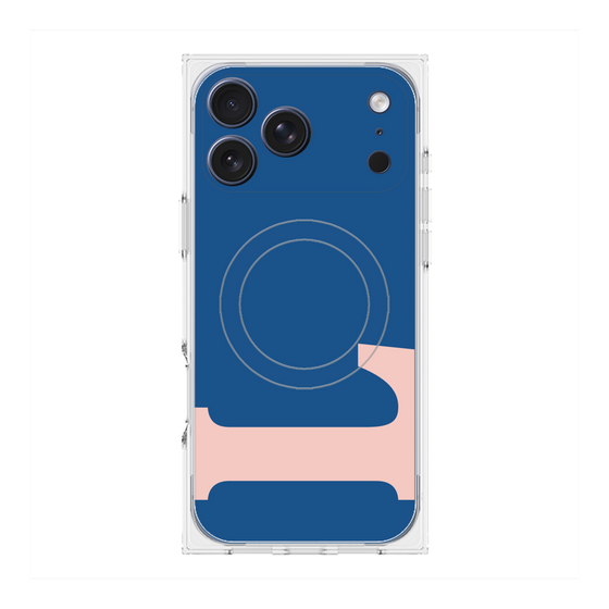プレミアムスクエアケース with MagSafe［ オリジナル - initial color - L navy ］