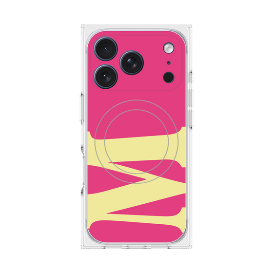 プレミアムスクエアケース with MagSafe［ オリジナル - initial color - M pink ］