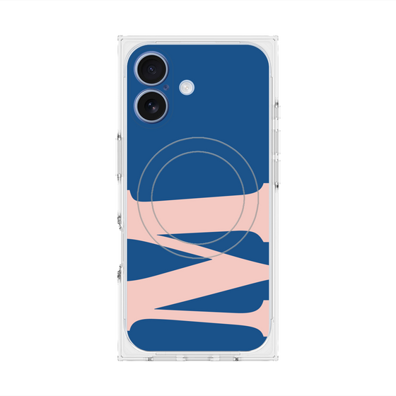 プレミアムスクエアケース with MagSafe［ オリジナル - initial color - M navy ］