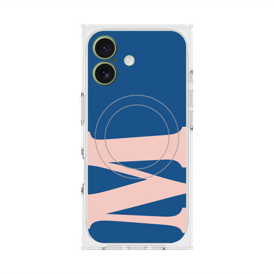 プレミアムスクエアケース with MagSafe［ オリジナル - initial color - M navy ］