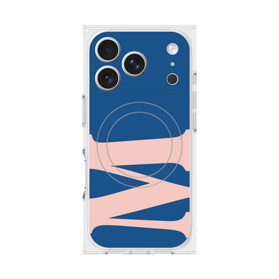 プレミアムスクエアケース with MagSafe［ オリジナル - initial color - M navy ］