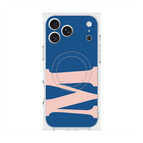 プレミアムスクエアケース with MagSafe［ オリジナル - initial color - M navy ］