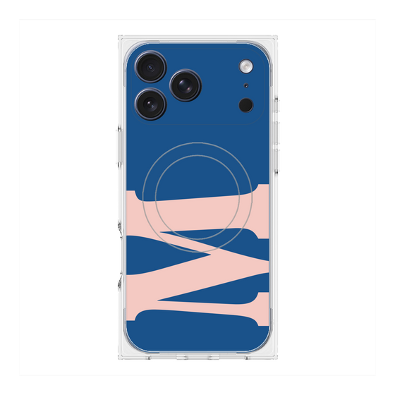 プレミアムスクエアケース with MagSafe［ オリジナル - initial color - M navy ］
