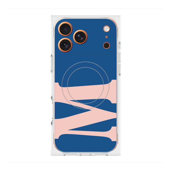 プレミアムスクエアケース with MagSafe［ オリジナル - initial color - M navy ］