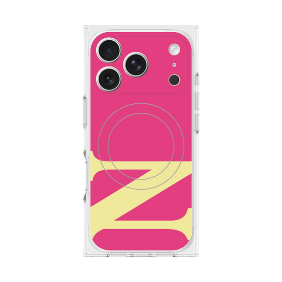 プレミアムスクエアケース with MagSafe［ オリジナル - initial color - N pink ］
