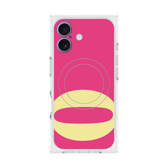 プレミアムスクエアケース with MagSafe［ オリジナル - initial color - O pink ］