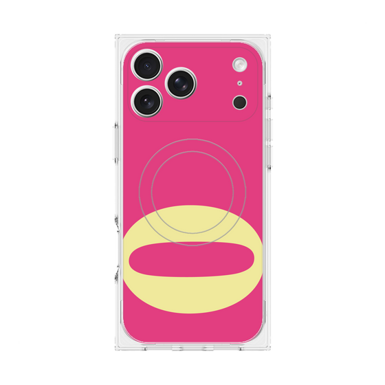 プレミアムスクエアケース with MagSafe［ オリジナル - initial color - O pink ］