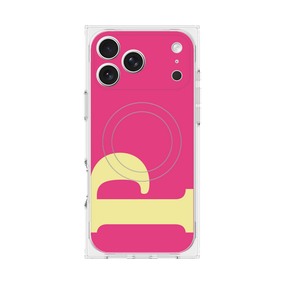 プレミアムスクエアケース with MagSafe［ オリジナル - initial color - P pink ］
