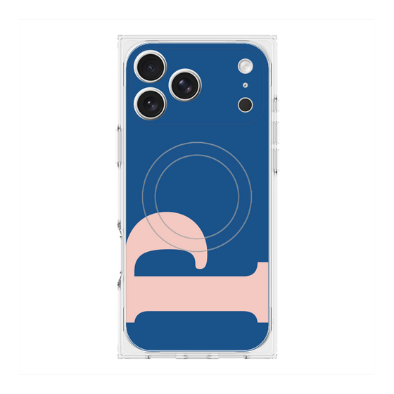 プレミアムスクエアケース with MagSafe［ オリジナル - initial color - P navy ］