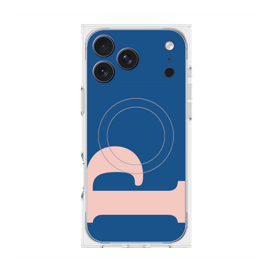 プレミアムスクエアケース with MagSafe［ オリジナル - initial color - P navy ］