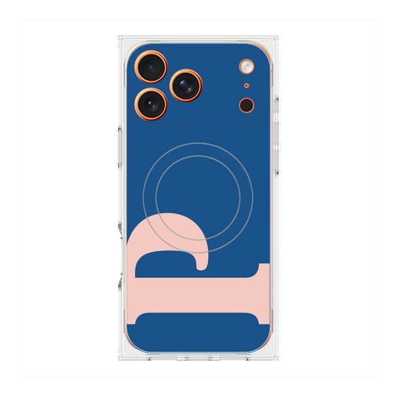 プレミアムスクエアケース with MagSafe［ オリジナル - initial color - P navy ］
