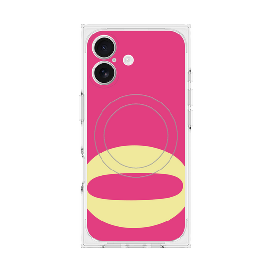 プレミアムスクエアケース with MagSafe［ オリジナル - initial color - Q pink ］
