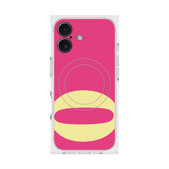 プレミアムスクエアケース with MagSafe［ オリジナル - initial color - Q pink ］